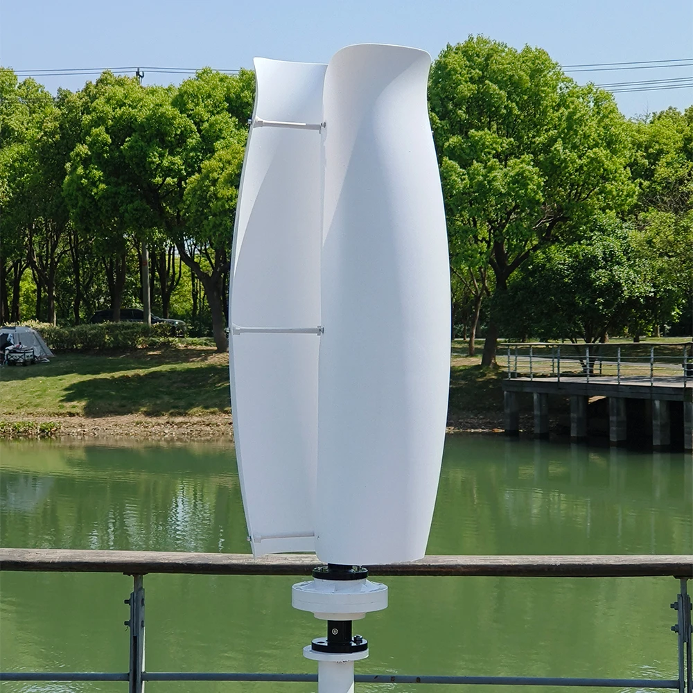 1KW Vertical Wind Turbine Generator 12V 24V 48V Silent Operation Windmill Power System for Residential Rooftop Maintenance
