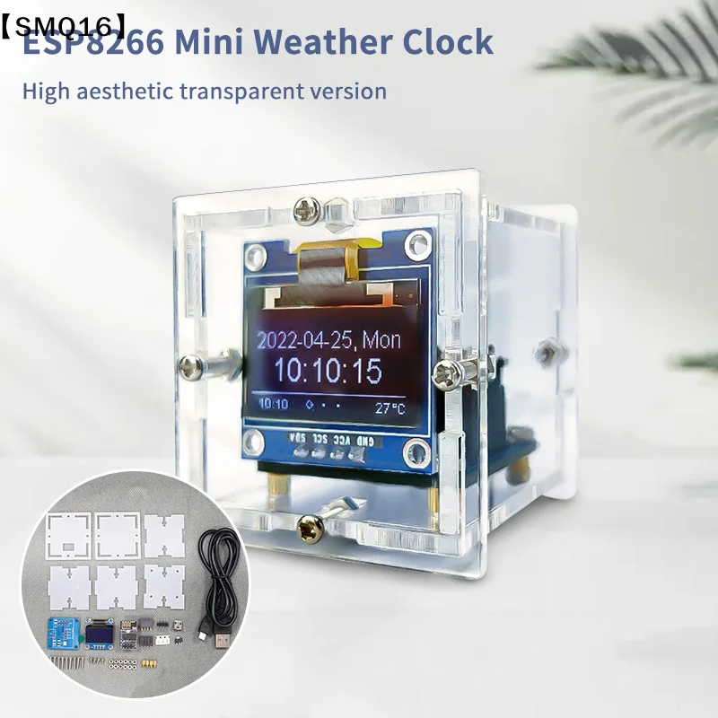 ESP8266 Mini Weather Clock Kit - огляд і ціна Diy Electronics News