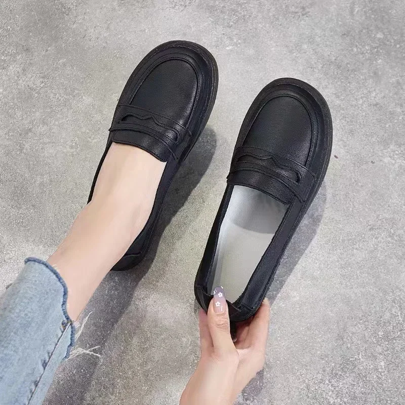 Koznoy 2.5cm Genuine Leather Comfy Oxfords Summer Ladies Soft Soled Moccasin Luxury Shallow Flats Ethnic Woman Elegance Shoes