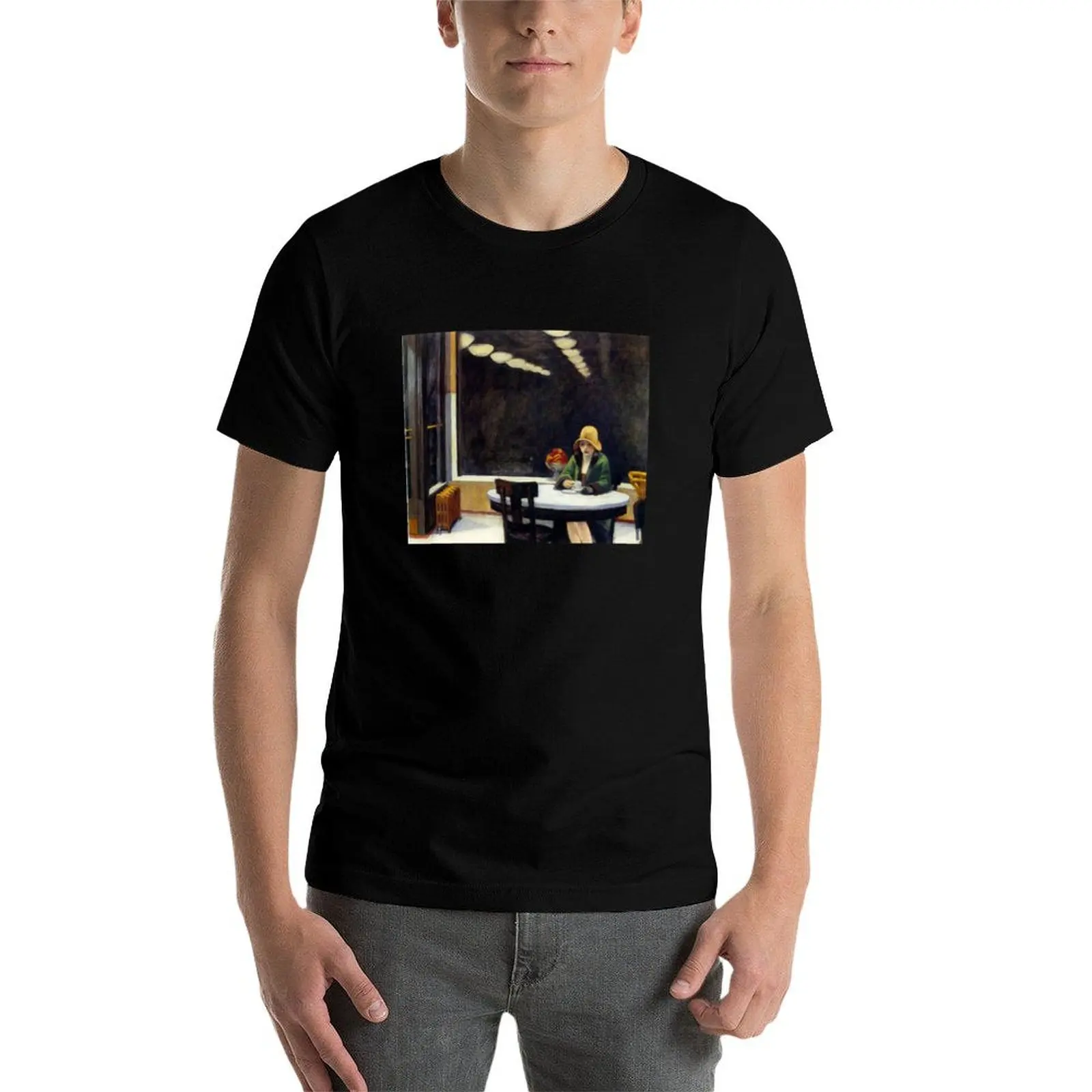 

EDWARD HOPPER - AUTOMAT T-Shirt man t shirts for men casual t shirt man designer t shirt man casual T-Shirt