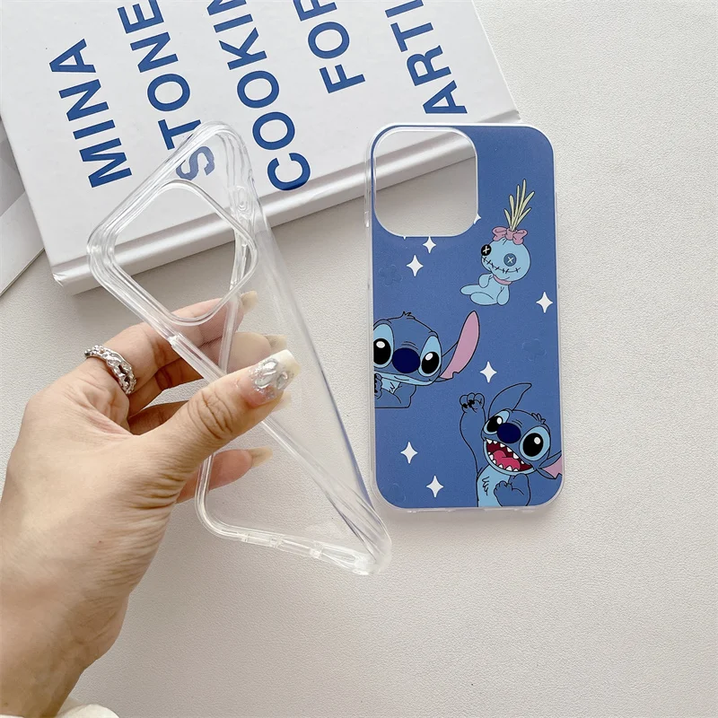 Funda de teléfono de dibujos animados de Disney para iPhone 13, 12, 11, 14, 15 Pro Max, 2 en 1, funda anticaída con armadura, llavero, muñeca de punto