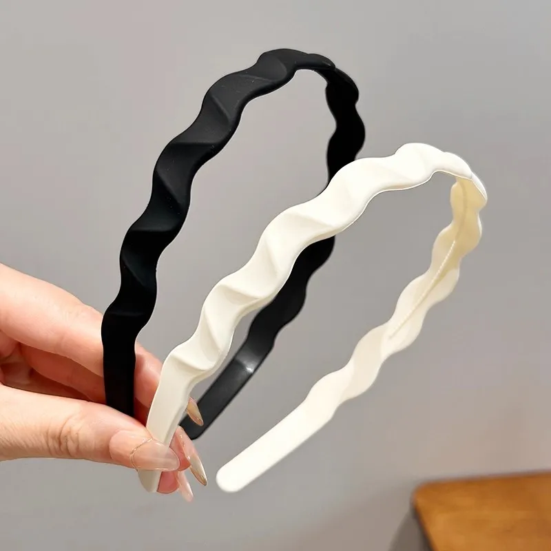 Solides Wellen-Haarband aus Kunststoff für Frauen und Mädchen, süßes Haarornament, Haarreif, modisches Haaraccessoire – Detail 10