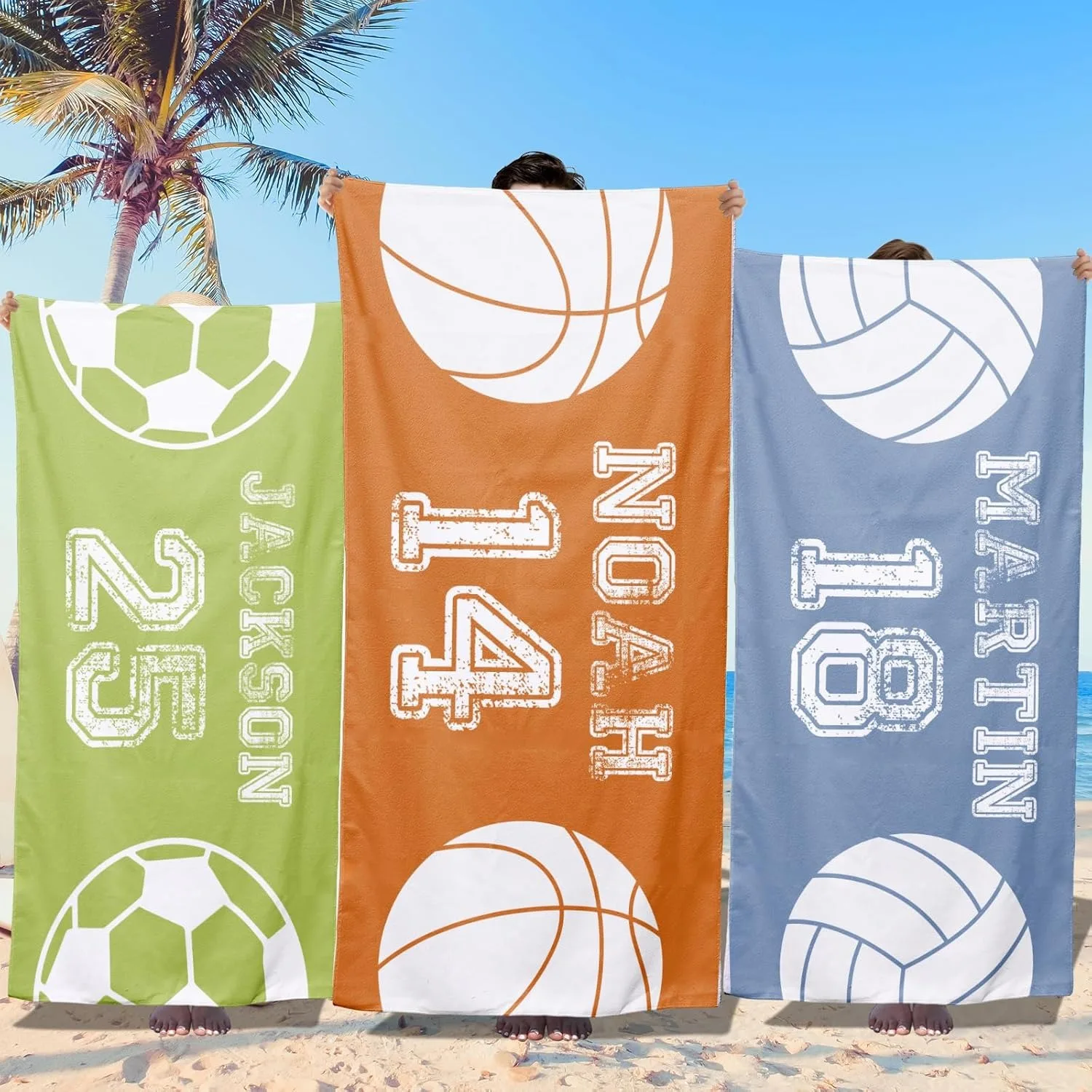Customized Beach Towels Baseball Team Super Absorbent Bath Towel Anti-sand Pool Towel For School Boys Girls Personalized Towels