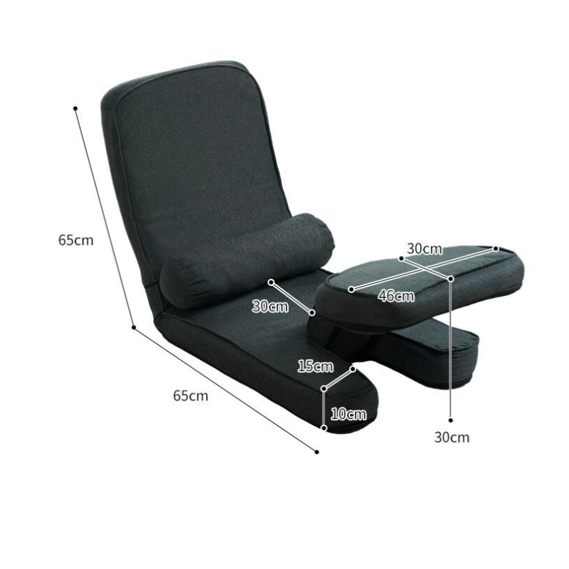 Silla de suelo acolchada con respaldo ajustable, muebles de sala de estar, silla de ocio para meditación, reuniones, lectura, observación de TV