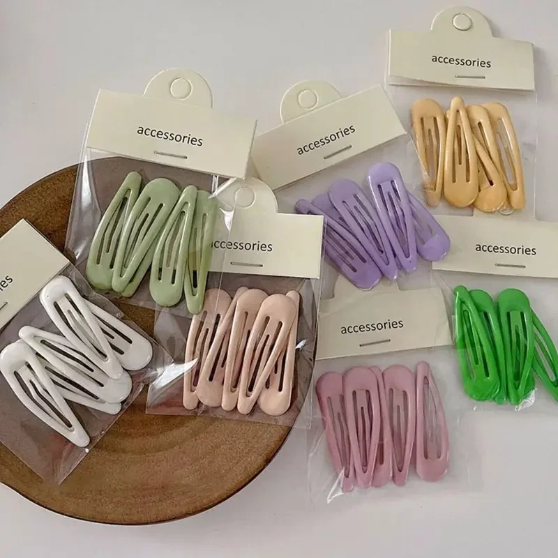 Hair Styling Accessories Headwear Vintage Water Drop Duckbill Candy Color Hairpin Waterdrop Shape Hairpins Geometric Hair Clip