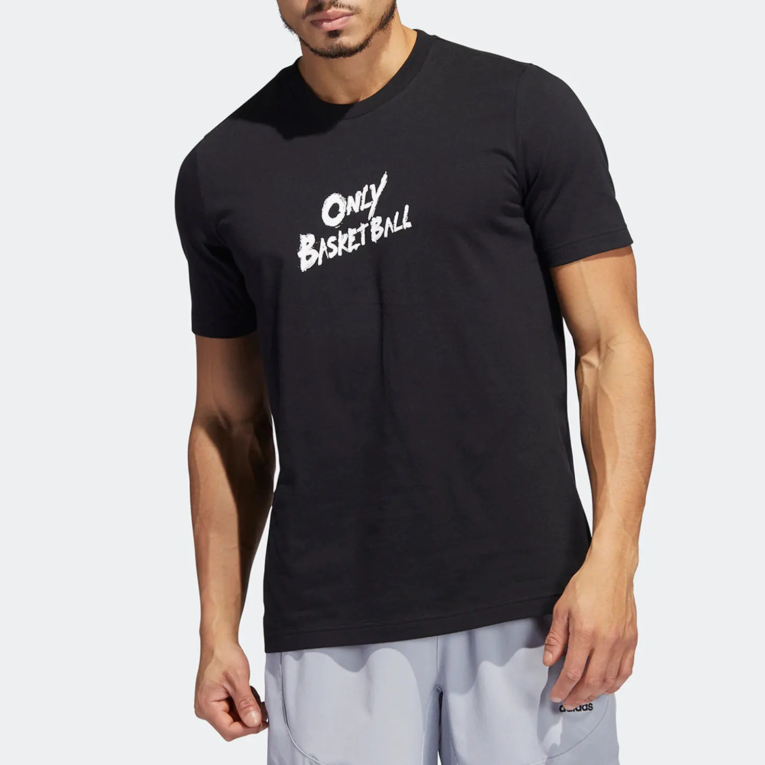 

Adidas Originals Summer New Season Мужские спортивные тренировочные футболки с коротким рукавом для баскетбола HS6614