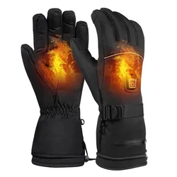 Heated Glove Liners Men Women,Rechargeable Battery Heated Motorcycle Ski Snow Warmer Skiing Gloves