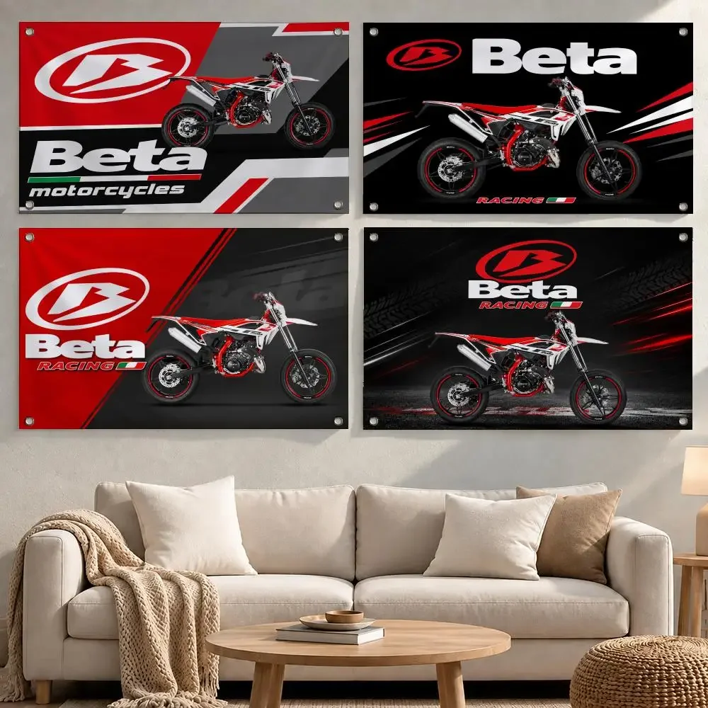 Brand Beta Motorcycles Flags Wall Flag Fabric Hanging Flag Room Decor Apartment Living Room Photo Corner