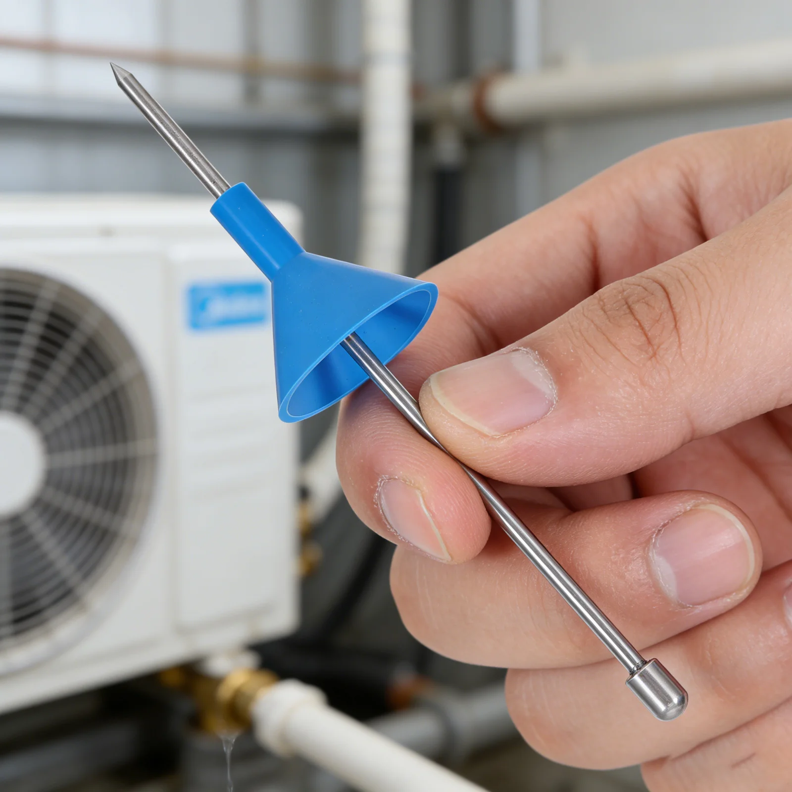 Water Leak Detection Rod 10.4 Stainless Steel Underground Pipe Leak Listening Stick Pipe Testing Tool Hose Testing Device