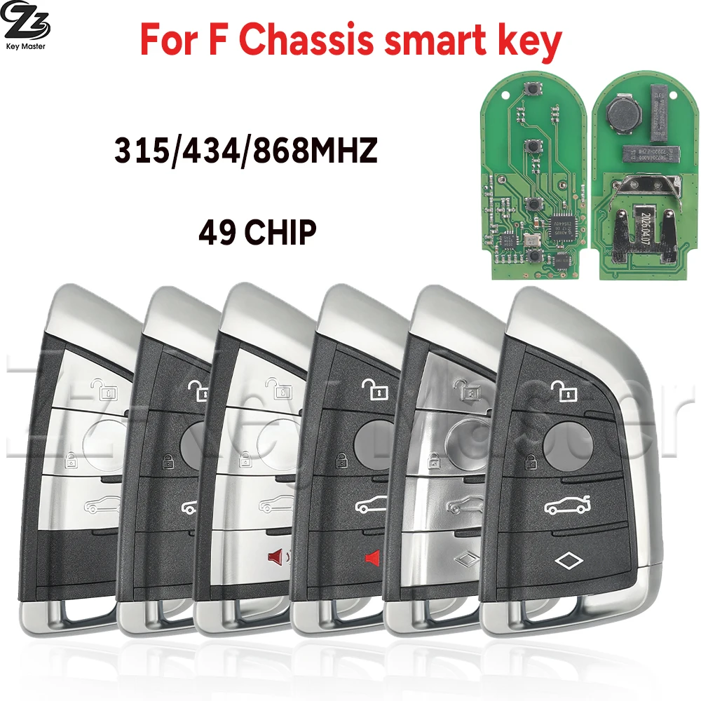 Zz  CAS4 CAS4+FEM BDC lack Metal Frame F Chassis ID49 315 433 868 MHz Car Remote Key For BMW X1 X2 X3 X4 X5 X6 X7 1 2 3 4 5 6