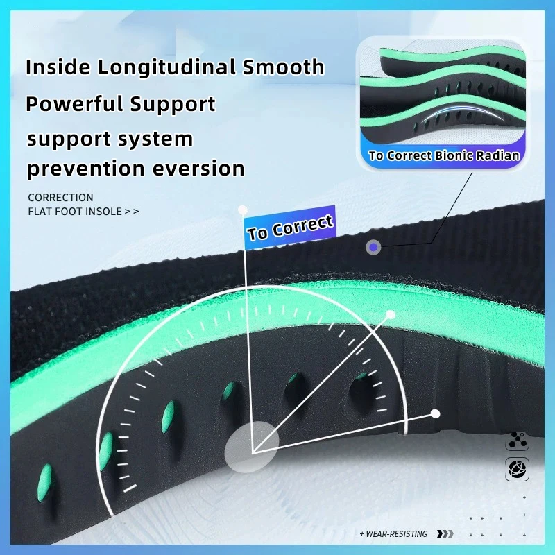 1Pair Orthopedic Insoles Sport Shoes Sole For feet Arch Foot Pad X/O Leg Correction Flat Foot Arch Support Sports Shoes Insert view 3