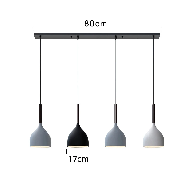 Nordic restaurant E27 LED chandelier modern simple creative personality bar lamp household dining room hanging lamp