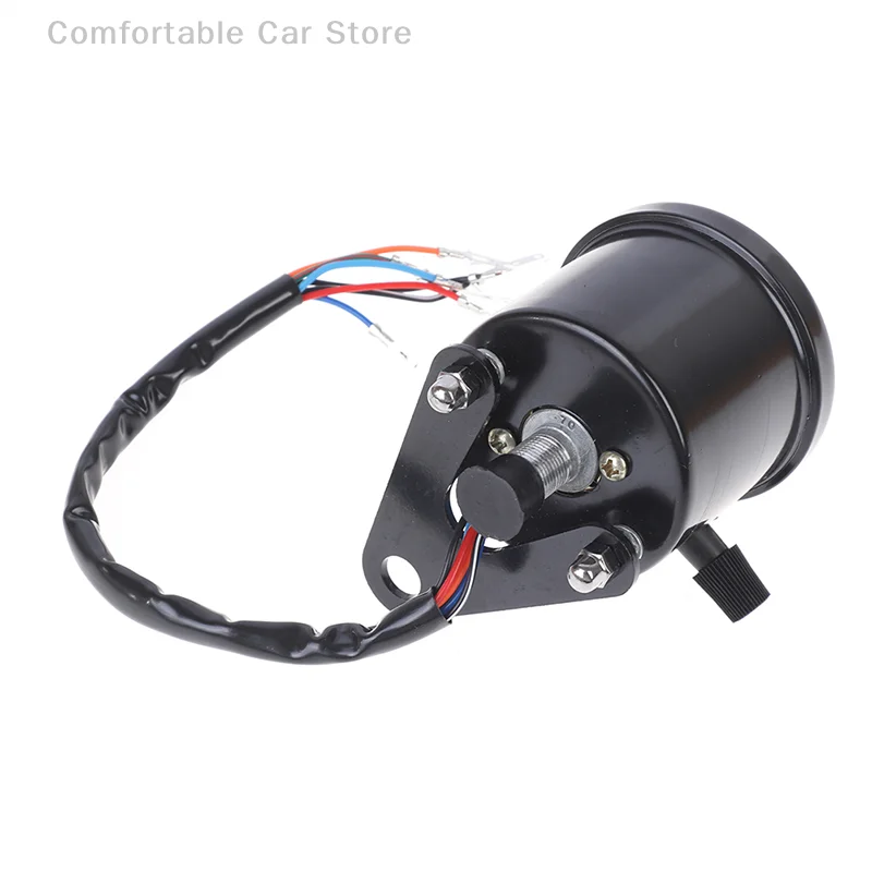 Universal 1pc tragbar. Schwarzes Motorrad Doppel tachometer Kilometer zähler 12V Moto mit LED-Anzeige – Detail 3