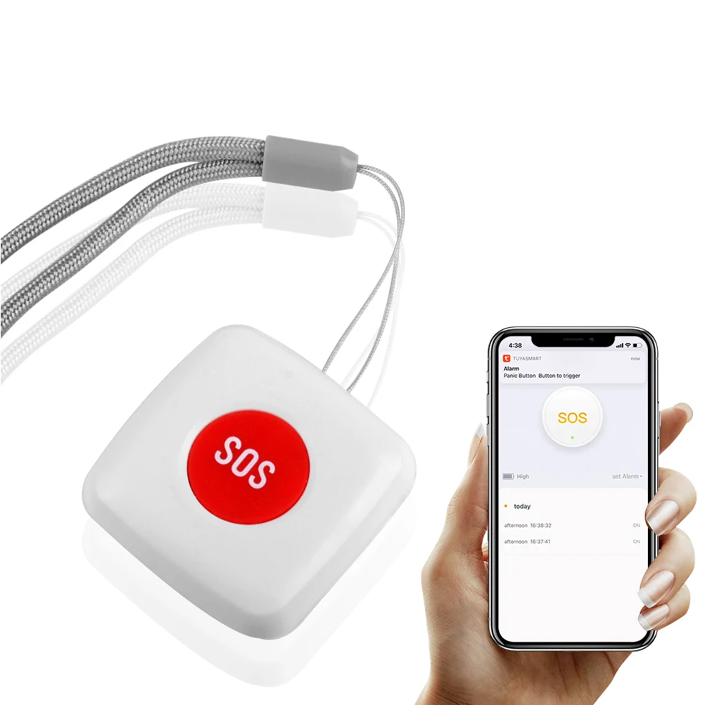 

Emergency Button Remote Call Pager Graffiti for Elderly White Patient