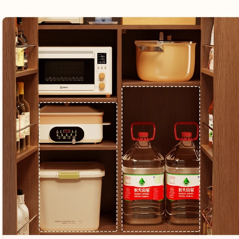 

Solid wood dining side integrated storage refrigerator storage side kitchen storage cabinet