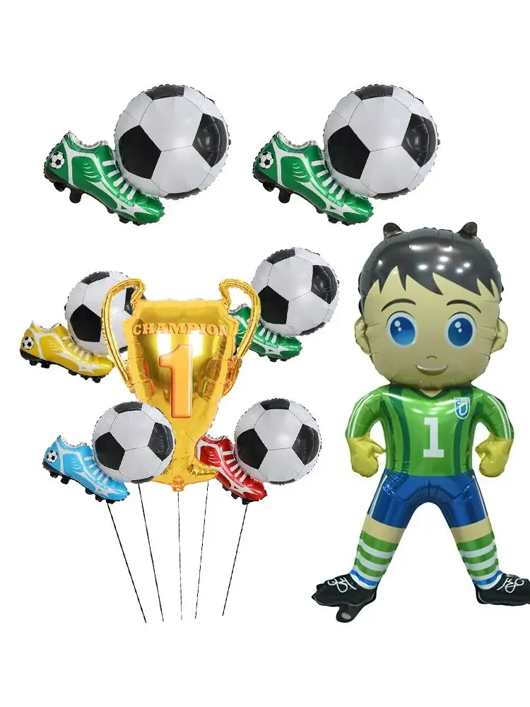 Fußball-Party-Dekoration, Fußballballon, Fußball-Trophäe, Fußball-Torwart-Ballon, Sport, Jungen, Fußball, Geburtstagsdekoration – Detail 1
