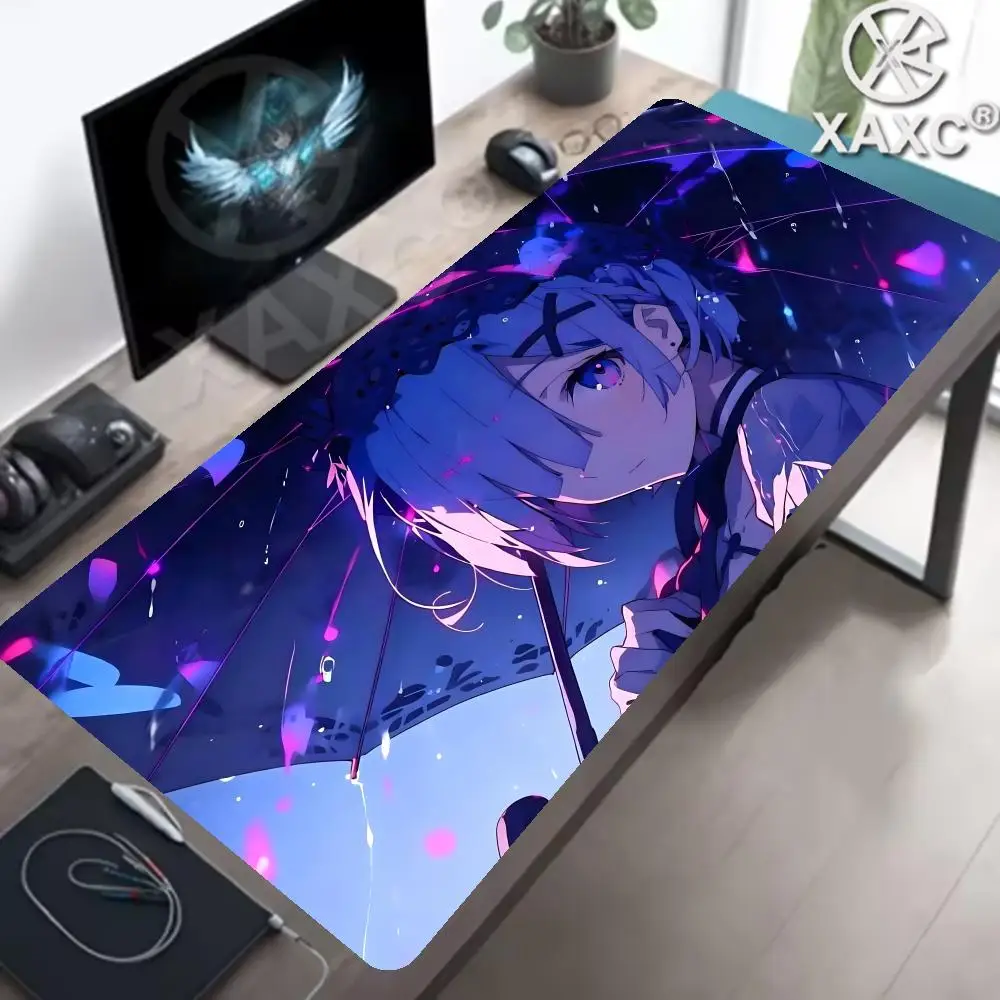 Anime R-Re Zero Rem Mouse Pad Non-slip Rubber Gamer Balance Computer Mat Decoracion Deskmat Laptop Office Large  XAXC