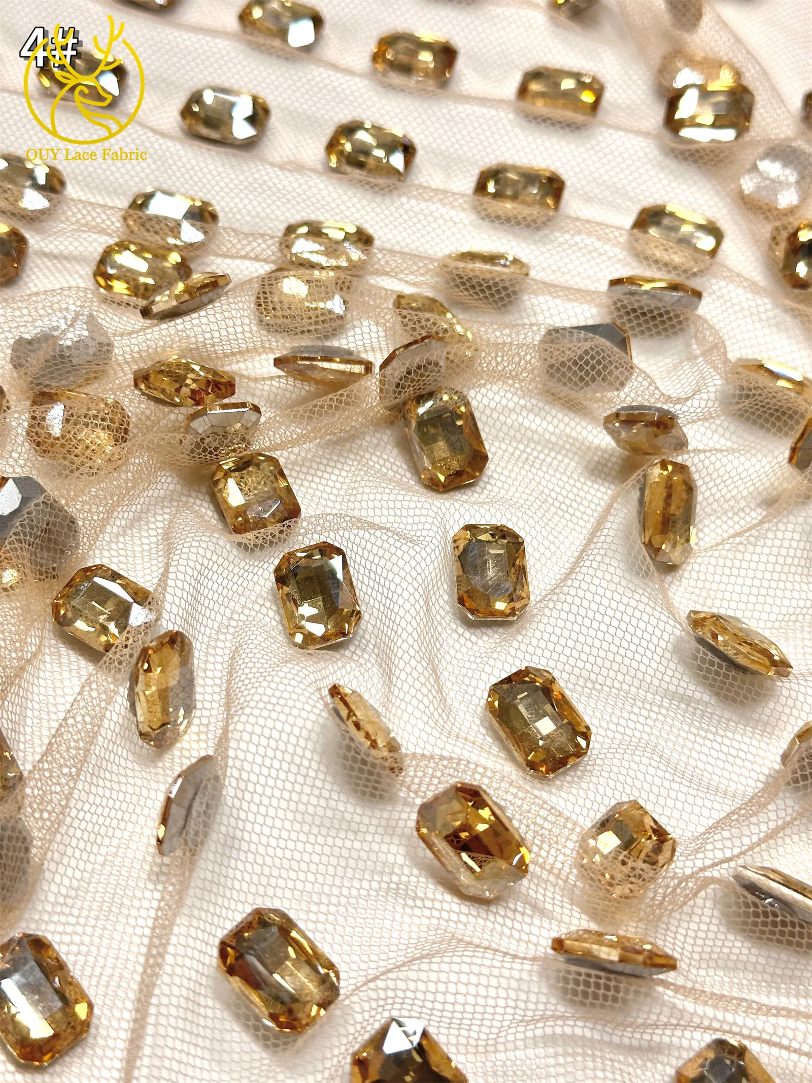 Luxuriöser schwerer Stein-Spitzenstoff, grün, 2026, hochwertiger nigerianischer afrikanischer Tüll-Spitzenstoff, geeignet für Damen-Partykleider – Detail 12