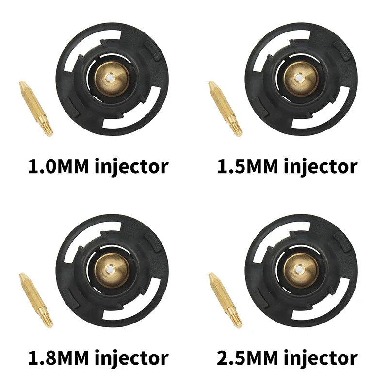 1.0 1.5 1.8 2.5mm metal head nozzle is suitable for our 800ml nozzle