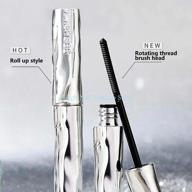 28TA Iron Wand Mascara,Metal Mascara Wand, Curling Metal Rods Mascaras Black, Waterproof Natural Length Slender Building