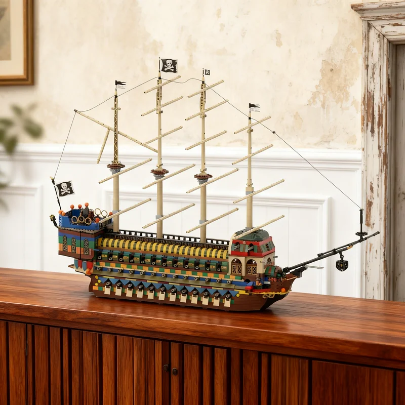 

3579 деталей MOC: Модель «Пираты Упорства» — конструктор, подарок для самостоятельной сборки, креативный коллекционный декор, премиум-класс для взрослых и детей, украшение для стола