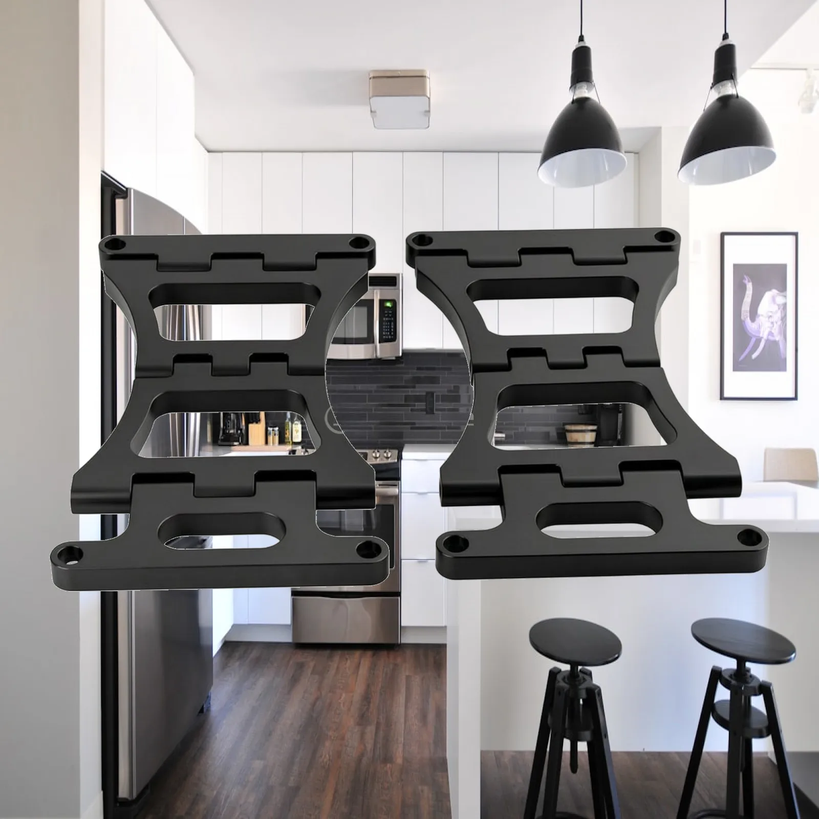 2 Pieces Saddlebag Mounting Bracket Multi-Stage Hinge Brackets Hinge Brackets with Mounting Holes Metal Hardware Easy to Install