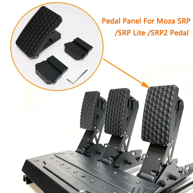 3D Printed Game Pedals Throttle Brake Clutch Adjustable Pedal Panel With Angle Module For Moza SRP/SRP Lite/SRP2 Pedals