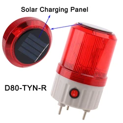 Recharged Flicker Solar Signal LED Emergency power warning light Traffic Caution Alarm Tower crane lamp Red Flash Energy Storage