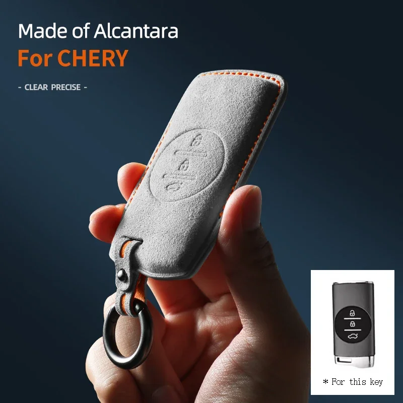 

Alcantara Car Key Case Cover Shell For Chery Tiggo 8 Arrizo 5 7 Pro EQ7 5x 3x Tiggo 7