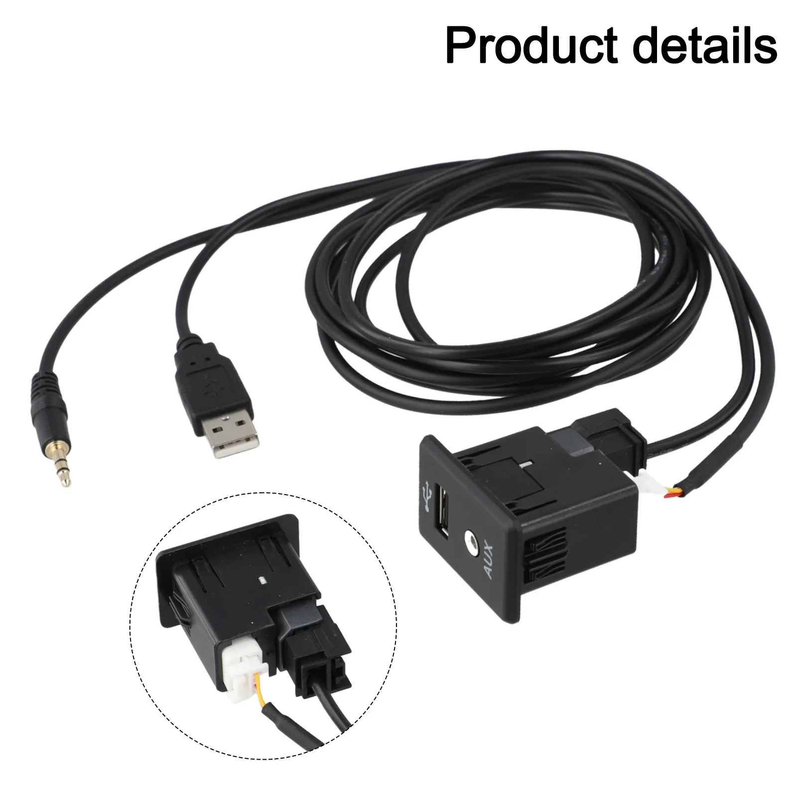 Black Audio Interface Cable 150CM Cable Length ABS Construction Direct Installation Quick Installation For Nissan 370Z