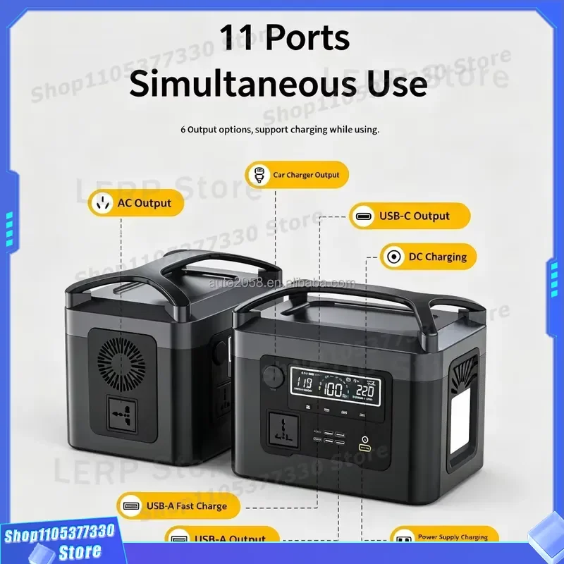 high quality 220V Outdoor Fast Charging LiFePO4 Emergency Portable Vehicle Large Capacity Live Camping Solar Mobile Power