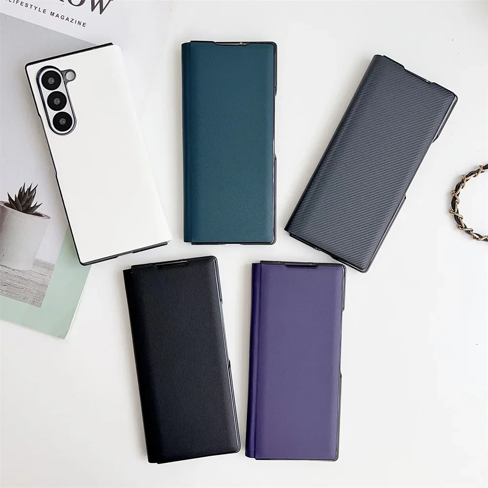 Leather Magnetic Phone Cases For Samsung Galaxy Z Fold6 Case All-Inclusive Fall prevention ZFold6 Protective Cover Cross-border