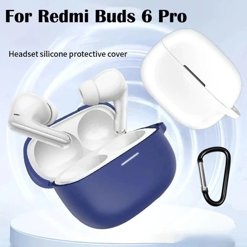 

Silicone Case for Redmi Buds 6 Pro Shockproof Dustproof Earphone Cover Charging Box Protector