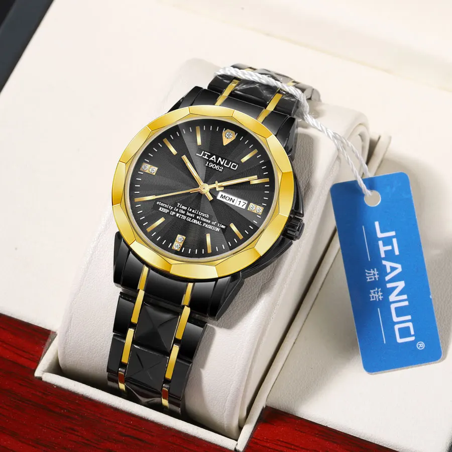 

Trendy Business Men's Stainless Steel Strap Watch Calendar Date Display Luxury Casual Men's Watch
