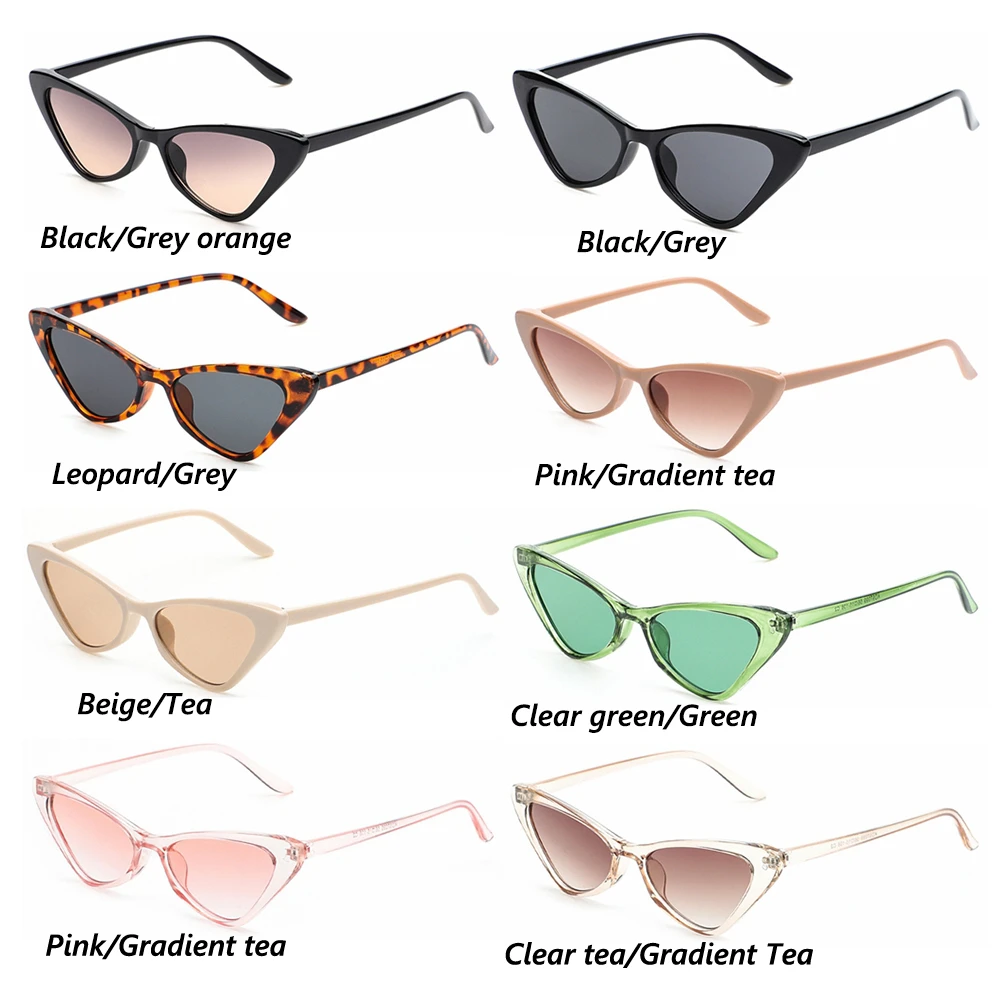 Vintage Cat Eye Sunglasses Small Rectangle Sun Glasses Brand Designer Eyeglasses For Women Shades UV400 Female Driving Eyewear