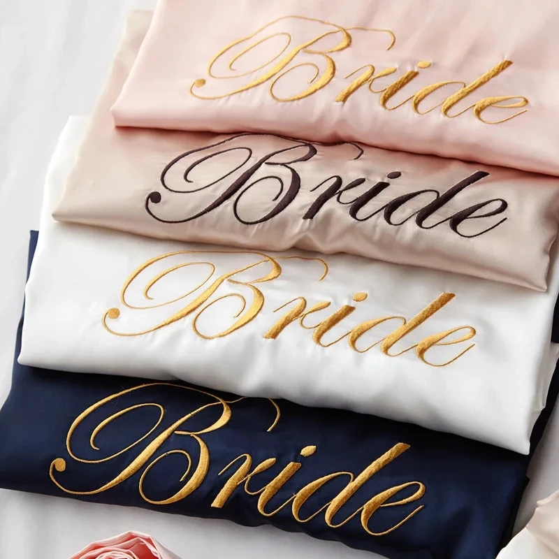 Bride with Team Bride Bathrobe Bride To Be Bridal Shower Bachelorette Party Wedding Decoration Mariage Hen Party Bridesmaid Gift