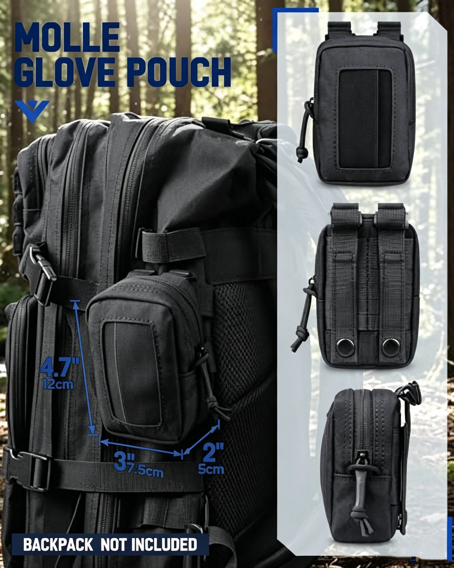 Disposable Glove Pouch MOLLE Nylon Tactical Pouch Duty Belt EMT Medical Gloves Storage Bag Outdoor Hunting Waist Pack Accessory view 5