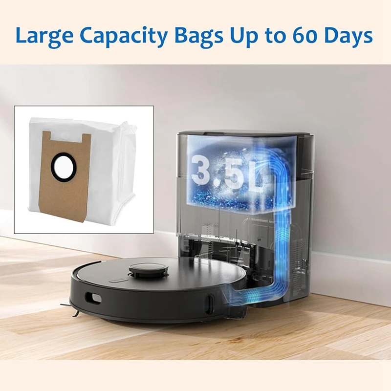 A15Q-For Airrobo T20+ Robot Vacuum Cleaner Main Side Brush Hepa Filter Mop Cloth Dust Bags Replacement Accessories Kit