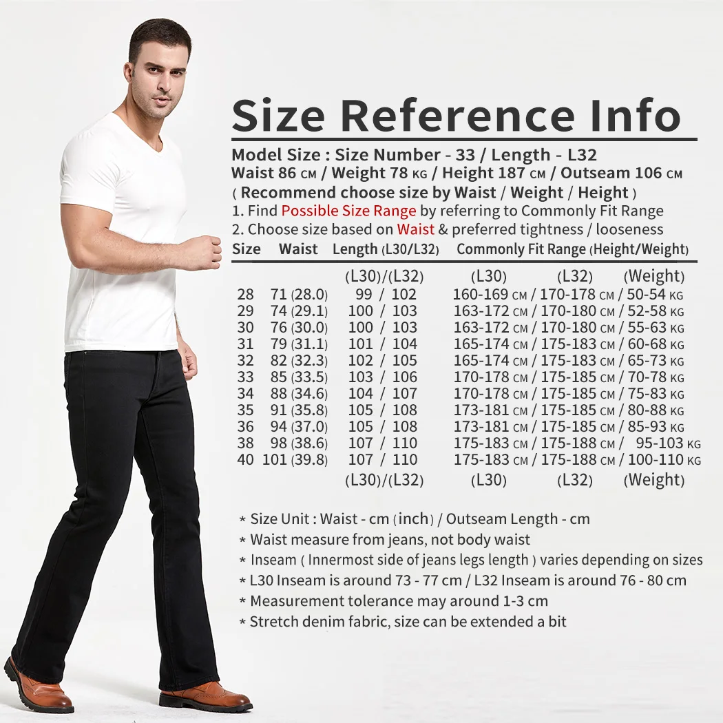 Mens Winter Stretch Denim Jeans Thicken Warm Pants Slim Slightly Flare Trousers Boot Cut Fit Polar Fleece Jeans