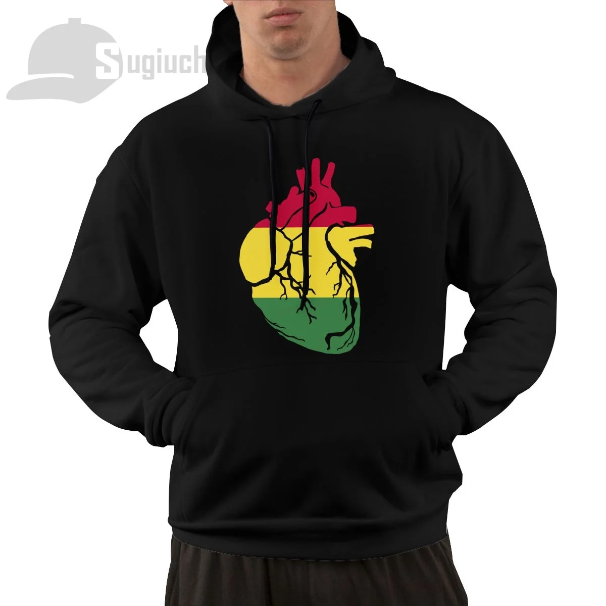 

Bolivia Anatomical Heart Shape Country Flag Cotton Pullover Hoodie Men Women Unisex Hip Hop Style Sweatshirt