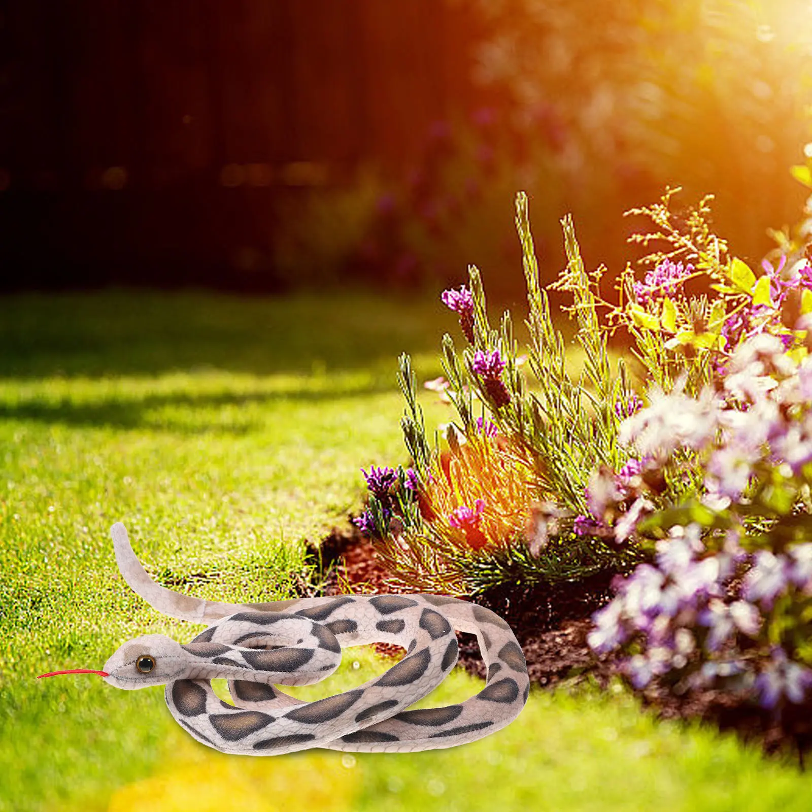 

Huge Simulation Stuffed Snake Realistic Flexible Fake Party Prank Prop Decoration Scary Garden Gathering Joke Huge Stuffed Snake