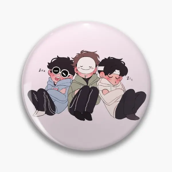 Dsmp Dream Team Sleeping  Soft Button Pin Badge Brooch Cute Jewelry Decor Cartoon Lover Lapel Pin Creative Metal Collar Fashion