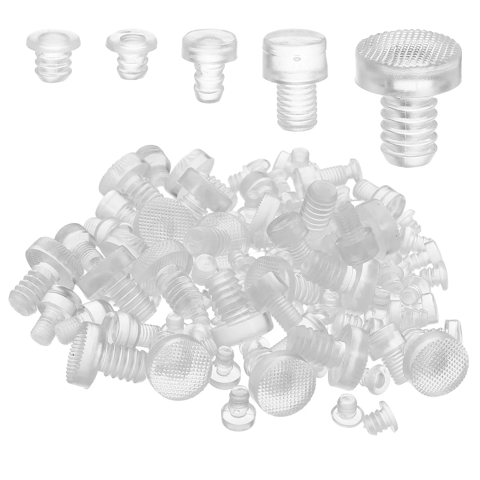 

100Pcs Transparent Cabinet Door Bumpers Furniture Feet Pads Silent Anti-Collision Buffer Cushion Pads for Table Chair Leg