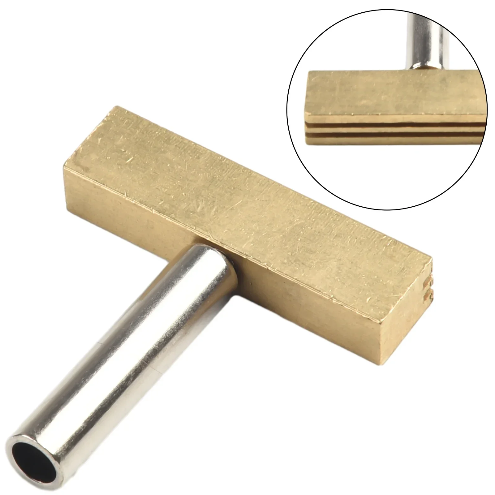 Herramienta de soldadura, cabezal en T, cinta de cobre, prensa de calor, punta en T práctica, accesorios útiles de 60W, cobre/silicona duradero