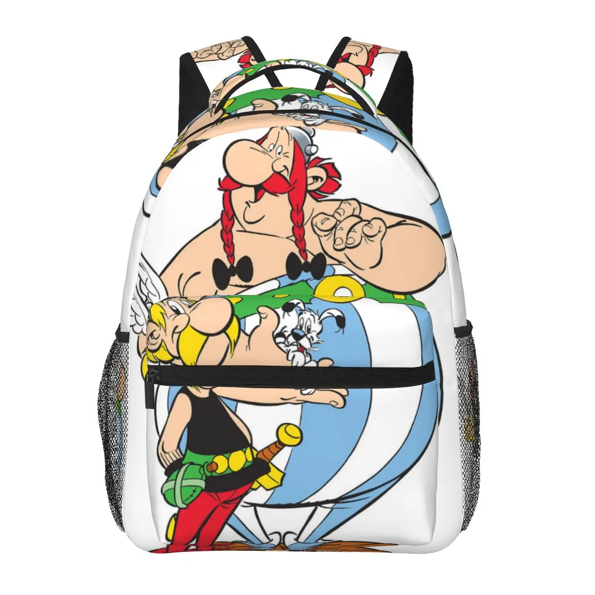 Asterix e Obelix Mochilas para meninos e meninas Mochilas escolares de grande capacidade Mochila para estudantes Mochila para laptop dos desenhos animados