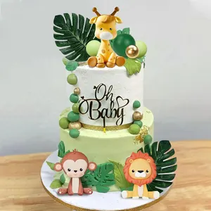 الغابة سفاري كعكة توبر كرات ملونة ، أوراق بلام ، فتيات ، أولاد ، موضوع بري ، حفلة عيد ميلاد ، طفل أفضل 8 مبيعات كعكة عمرها 13 عاما - No7