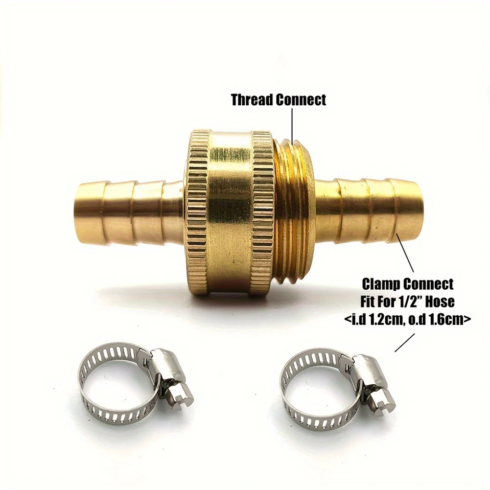 Brass Hose Fitting 1 2 GHT Connector Solid Brass Construction Rust Resistant Leak-free Design Precision Fit Twist-and-connect