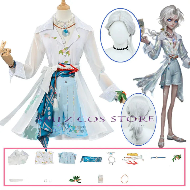 

Man Summer Joseph Cosplay Game Identity ⅤJoseph Desaulniers Former Count Desaulniers Uniform Wig set Halloween Party Outfit