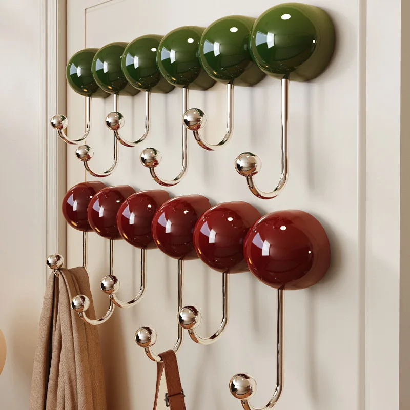 

Suction Cup Hook Household Non-punching Clothes Hat Storage Rack Medium Antique Strong Row Hook Coat Hook Rack