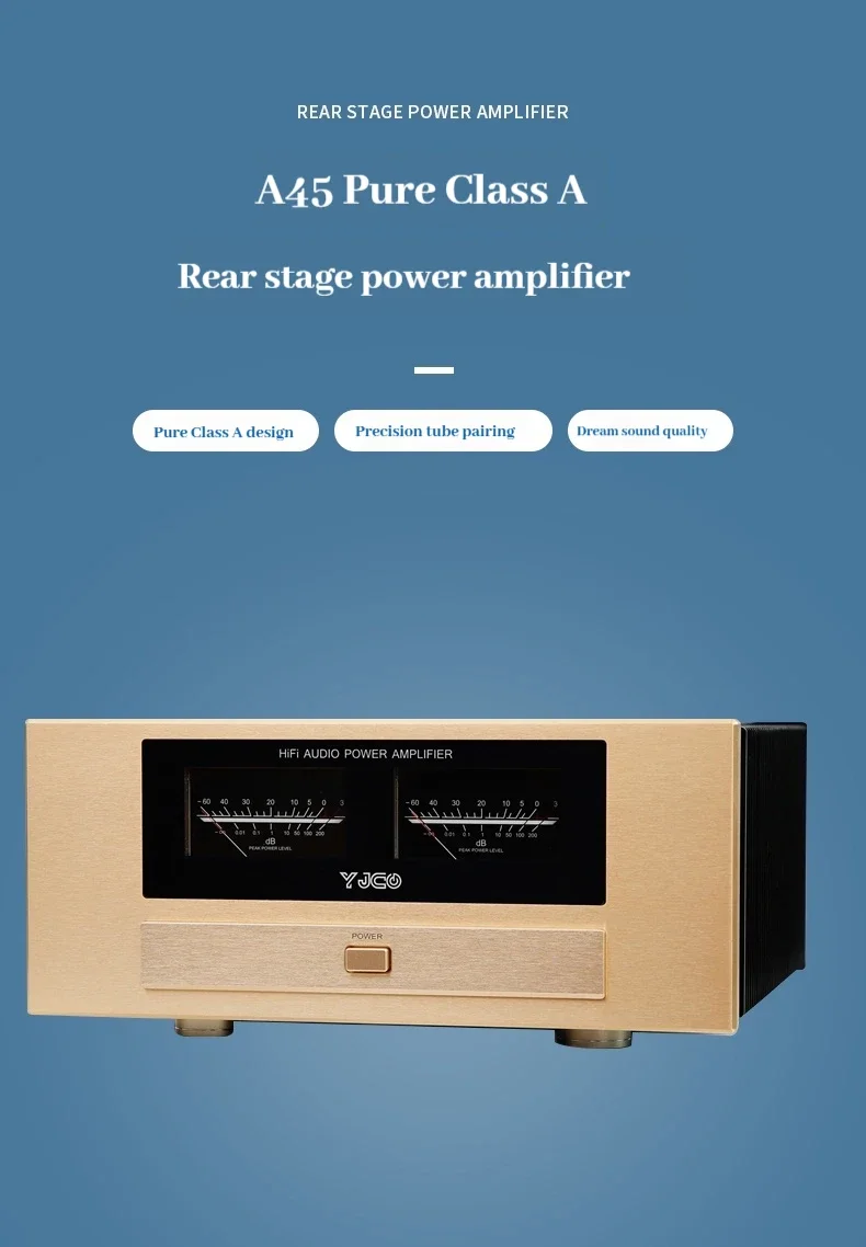 YJCO Golden Voice A-45 Pure Class A HiFi Fully Balanced Pure Post-stage High Power Amplifier (Famous Machine Circuit)